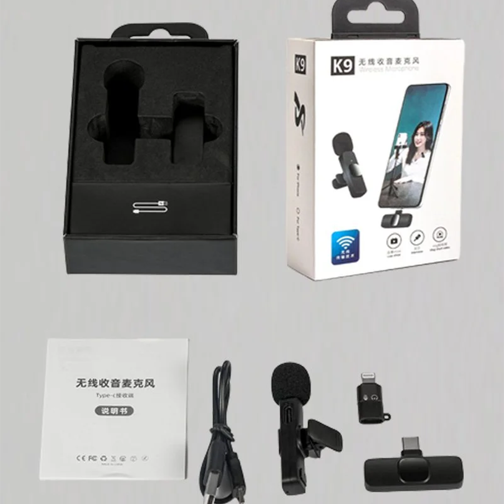 K9 Collar Wireless Microphone iPhone/Android & Typ